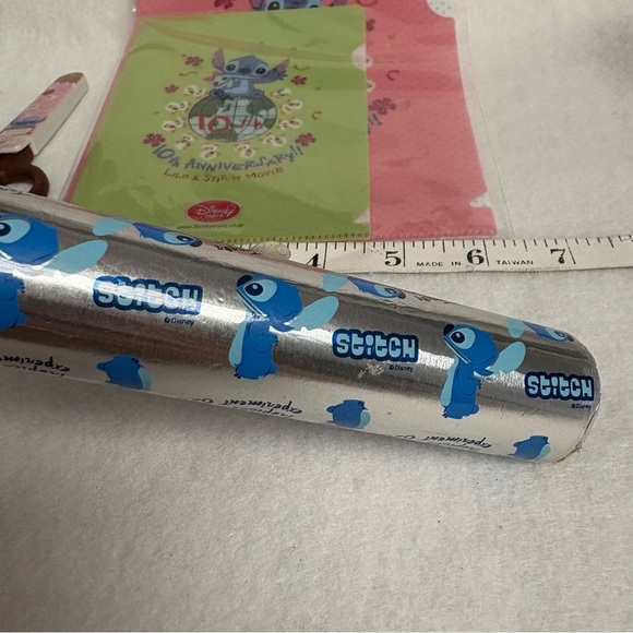 Set of 3 STITCH Scissors File Folders Green Pink Foil Roll Disney Japan - Picture 11 of 11